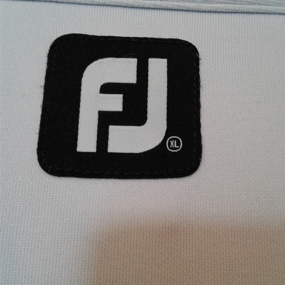 FootJoy FJ 1/4 Zip Stretch Long Sleeve Golf Shirt jacket Size XL Blue white blk - Picture 6 of 6